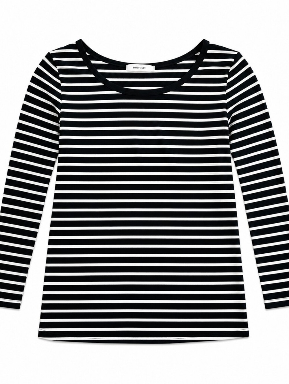Niko and… Women’s Size Medium Black & White Striped Long Sleeve Top